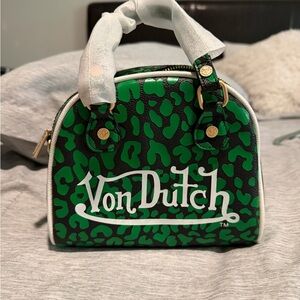 NWT Von Dutch Black and Green Mini Bag